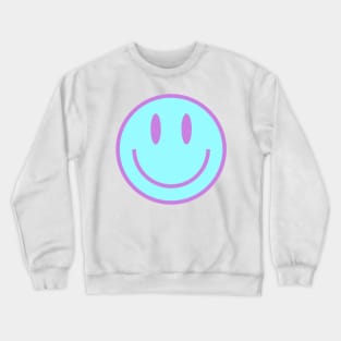 Smiley Face in Blue & Purple Crewneck Sweatshirt